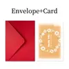 Cartão de Agradecimento Transfronteiriço com Envelope Criativo Nova Flor Mensagem de Thankyou em Inglês Cartão de Cumprimentos Dobrável