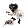 Accesorios para Fotos de Luna Llena de Bebé 100 Días Arreglo Decoración de Escena de Bebé Globos 100 Niños y Niñas Sentido Ritual 30 Días