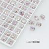Conjunto de 10 Peças de Strass Pequenos Octogonais para Nail Art Dongzhou, Mini Irregulares Octogonais Pequenos de Vidro K9 com Fundo Pontiagudo 6*8, Cristal Dongzhou