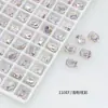 Rinestones Brillantes para Uñas Dongzhou 8*6MM Rectangulares Octagonales de Fondo Puntiagudo Rinestones Accesorios para Aretes DIY Nuevos Rinestones de Cristal K9