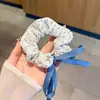 Scrunchie de Renda Estilo Coreano para Mulheres 2026 Novo Estilo Elástico de Cabelo Estilo Preguiçoso Corda de Cabelo Grande Acessório para Coque Flor de Cabelo