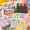 Bolígrafo de contorno brillante de doble línea soñador transfronterizo Marcador de contorno metálico Set de bolígrafos de colores para tarjeta de cumpleaños DIY Diario