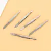 Pinza para cejas de acero inoxidable pinza para cejas plana oblicua pinza para cejas pinza para cejas pinzas para depilar vello boca plana boca oblicua herramienta de maquillaje regalo