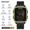 Reloj Deportivo Sanda, Reloj Electrónico Cuadrado de Cuenta Regresiva de Moda para Estudiantes, Reloj Despertador Multifuncional de Moda, Reloj de Pulsera con Pantalla Única al por Mayor