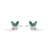 Pendientes de Mariposa de Circonio Coloridos Más Vendidos de Amazon para Mujer Estilo Ins Simple de Gama Alta Exquisitos Elegantes Joyería de Oreja de Nicho