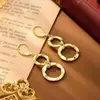 Pendientes Irregulares de Estilo Francés Transfronterizos Europeos y Americanos, Nuevos Pendientes Colgantes de Círculo Hueco de Comercio Exterior para Mujer, Joyería Versátil a la Moda