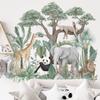 Animal del bosque elefante panda pegatinas de pared decoración sala de estar dormitorio pegatinas autoadhesivas 10364 bambú Maolin