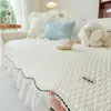 Cojín de Sofá Estilo Crema Algodón Puro Funda de Sofá Acolchado Lavado Cojín de Sofá 2025 Estilo Nuevo Universal para Todas las Estaciones