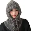 Gorro Balaclava Estilo Coreano para Mujer, Gorro de Protección para Orejas de Otoño e Invierno, Gorro Integrado con Bufanda para Cuello, Gorro a Prueba de Frío para Viajes al Aire Libre