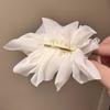 Grampo de Cabelo Flor de Chiffon Elegante Super Fada Feminino de Verão Ponda Clip para Parte de Trás da Cabeça Acessório de Cabeça Simples Clip de Primavera