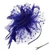Fashinator Tocados Europeos y Americanos Tela del Club de Jinetes Flor para el Cabello Accesorios para el Cabello Sombrero para Novia y Baile de Graduación Aro para el Cabello Pasador Doble Propósito