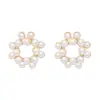 Brincos de Pérola Delicados e Elegantes, Brincos Doces e Versáteis Estilo Floresta para o Dia a Dia, Brincos para Mulheres, Brincos de Design Exclusivo