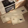 Tapete de cocina de dibujos animados, tapete absorbente de agua y aceite de tierra de diatomeas para el hogar, lavable, resistente a la suciedad, resistente al desgaste, tapete de piso al por mayor