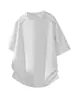 Camiseta de manga corta con corte tridimensional de patchwork deconstruido de la alta calle americana para hombre, marca de moda de verano, top elegante y sofisticado de media manga