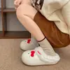 Pantuflas de Algodón Impermeables Sanrio Kitty para Mujer, Uso en Exteriores, Resistentes a la Suciedad, Antideslizantes, Pantuflas de Peluche, Temporada de Otoño e Invierno, Pantuflas de Piel con Felpa Adicional