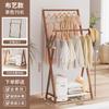 Perchero de suelo para dormitorio, plegable, de madera maciza, para el hogar, sin espacio, para balcón, para ropa