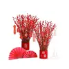 Flores Secas de Sauce Plateado Atractoras de Fortuna, Flores Reales, Ramas Frescas, Plantas Hidropónicas, Sauce Plateado Rojo, Flores de Año Nuevo, Cubo de Fortuna, Decoración Interior para Sala de Estar