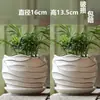 Maceta grande de cerámica con plato, diseño simple para uso interior y exterior, adecuada para plantas verdes y plantas de balcón, creativa y única, envío gratis