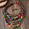 Collar Retro Exagerado Europeo y Americano para Mujer Estilo Bohemio Hecho a Mano con Cuentas Joyería de Cuentas Nueva Venta al por Mayor Transfronteriza