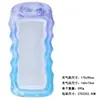 Silla Flotante Inflable Doble Arcoíris con Lentejuelas Transfronteriza para Adultos, Flotador de Natación, Cama Flotante Portátil para Agua