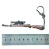 Mini colgante para llavero, modelo de pistola de aleación 98k del juego PUBG, juguete de campo de batalla para niños