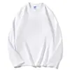 ¡El algodón de Xinjiang es blanco puro y opaco! Camiseta de manga larga tipo jersey de algodón puro de peso pesado de 300 g, camisa básica simple y de corte holgado para hombres y mujeres