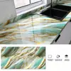 Película Adesiva para Backsplash CTZS Ouro Branco Mármore Textura de Pedra Brilhante Polida Autoadesiva Cobertura de Bancada Estilo Moderno Minimalista de Luxo Alta Resistência ao Calor à Prova de Óleo Anti-Manchas Limpável Para Proteção contra Respingos de Fogão de Cozinha Superfície de Armário Atualização 60cm