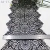 Acabamento de Renda Cílios Tanglong Multicor Malha de Trama Macia com Padrão Vazado Não Elástico para Acessórios DIY de Roupas e Lingerie
