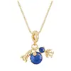 Collar Colgante de Planeta Espacial de Cobre Puro Microincrustado Transfronterizo con Circonita para Mujer, Cadena Versátil para Clavícula, Todo Diamante, Lujo Ligero