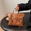 Mochila de Grande Capacidade, Estilo Universitário, Bolsa Transfronteiriça 2026, Bolsa de Mão Feminina, Bolsa de Ombro Dupla Vintage, Novo Modelo da Moda Britânica