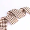 Nova Fita Xadrez Houndstooth Colorida Macia Dupla Face Laço de Cabelo DIY Laço Feito à Mão Acessórios de Cabelo Flor para Sapatos Topo de Chapéu Gravata Borboleta