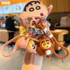 Chaveiro Autêntico Crayon Shin-Chan Série Flocked Pingente Boneco Pingente de Bolsa Pequeno Presente Criativo Pingente de Mochila