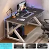 Escritorio de Computadora, Escritorio para Juegos de Escritorio en Casa y Silla, Escritorio Sencillo para Dormitorio, Banco de Trabajo, Escritorio de Estudio, Escritorio de Estudio para Estudiantes, Escritorio de Oficina