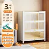 Estante de Livros com Porta de Vidro de Aço para Casa à Prova de Poeira Estante para Livros Infantis Gabinete de Exibição de Figuras de Espaço com Luz Gabinete Ita Gabinete de Lata