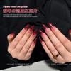 Año Nuevo Palomo Rojo Arte de Uñas Lentejuelas Flash Rojo Ankora Brillo Rojo Polvo Láser Aurora Rojo Grande Adorno de Uñas