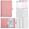 Carpeta A6 transfronteriza, libro de mano con cremallera, bolsa de cuero PU, cuaderno de hojas sueltas, presupuesto personalizado, disponible en stock