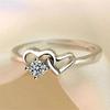 Era um novo produto 60 pontos diamante simulado anel rede social diamante anel de namoro pequeno anel de casamento estiloso feminino