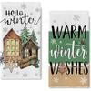 La Toalla de Cocina Navideña Más Popular de Amazon con Estampado de Enano y Muñeco de Nieve Decoración Navideña Trapo de Cocina Toalla de Cocina