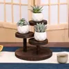 Nuevo Estilo Chino Estante de Almacenamiento para Tazas de Té de Madera Maciza Multicapa Escritorio Adornos Retro Hogar Juego de Té Tetera Estante de Madera
