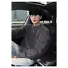 Tricô Macio Fofo Waxy de Mohair Masculino Outono e Inverno Preguiçoso Camisa Top Casual de Camada Interna de Alta Qualidade