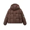 Chaqueta Corta de Plumas y Algodón de Invierno 2026, Moderna, Cálida, Casual, Abrigo Acolchado Grueso Holgado para Mujer