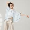 Tops de Danza, Ropa de Práctica, Alas de Cigarra, Ropa de Gasa Estilo Chino, Ropa para Danza China Danza Clásica, Blusas con Protección Solar para Mujer