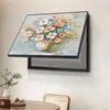Caja de Medidor Eléctrico Yinghao Pintura Decorativa Cubierta de Caja de Distribución de Bajo Voltaje Pintura de Cubierta Atmósfera Fresca Floral Pastoral Sin Taladro