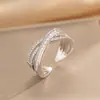 Anillo Exquisito Super Brillante de Circonita para Niñas, Lujo Accesible y Anillo de Apertura Ajustable de Gama Alta, Baño de Oro Real Simple