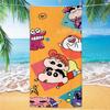 Toalha de Banho Infantil Extra Grande de Secagem Rápida Crayon Shin-Chan Toalha de Praia Microfibra Veludo Dupla Face Estampada Digitalmente Toalha de Praia