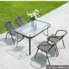Guarda-sol de Exterior ao Ar Livre Combinação de Mesa e Cadeira de Exterior Metal para Pátio Cadeira de Rattan Sintético para Jardim Conjunto de Três Peças de Mesa e Cadeiras para Terraço