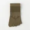 Meias de Cinco Dedos Reais para Homens, Meia-Calça Média, Finas de Verão, Antibacterianas, Resistentes ao Odor, Malha, Algodão Puro, Meias de Dedos, Sem Costura, Cor Sólida, Simples