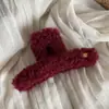 Color Macarrón Clip de Navidad Rojo Nuevo Clip Tiburón de Alta Gama en la Parte Posterior de la Cabeza con Pinzas Grandes para el Cabello y Accesorios para el Cabello