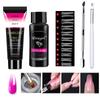 Aliexpress Juego de 5 Piezas de Gel de Extensión de Cristal para Uñas Herramientas Puntas de Uña Pinceles Gran Cantidad en Stock Caja de Almacenamiento