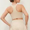 Conjunto de Ropa de Tenis para Mujer: Camiseta Deportiva de Espalda Cruzada, Falda de Tenis Plisada de Cintura Alta Anti-Exposición, Ropa de Fitness Transpirable de Secado Rápido